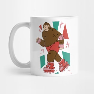 Bigfoot Roller Skating Mug